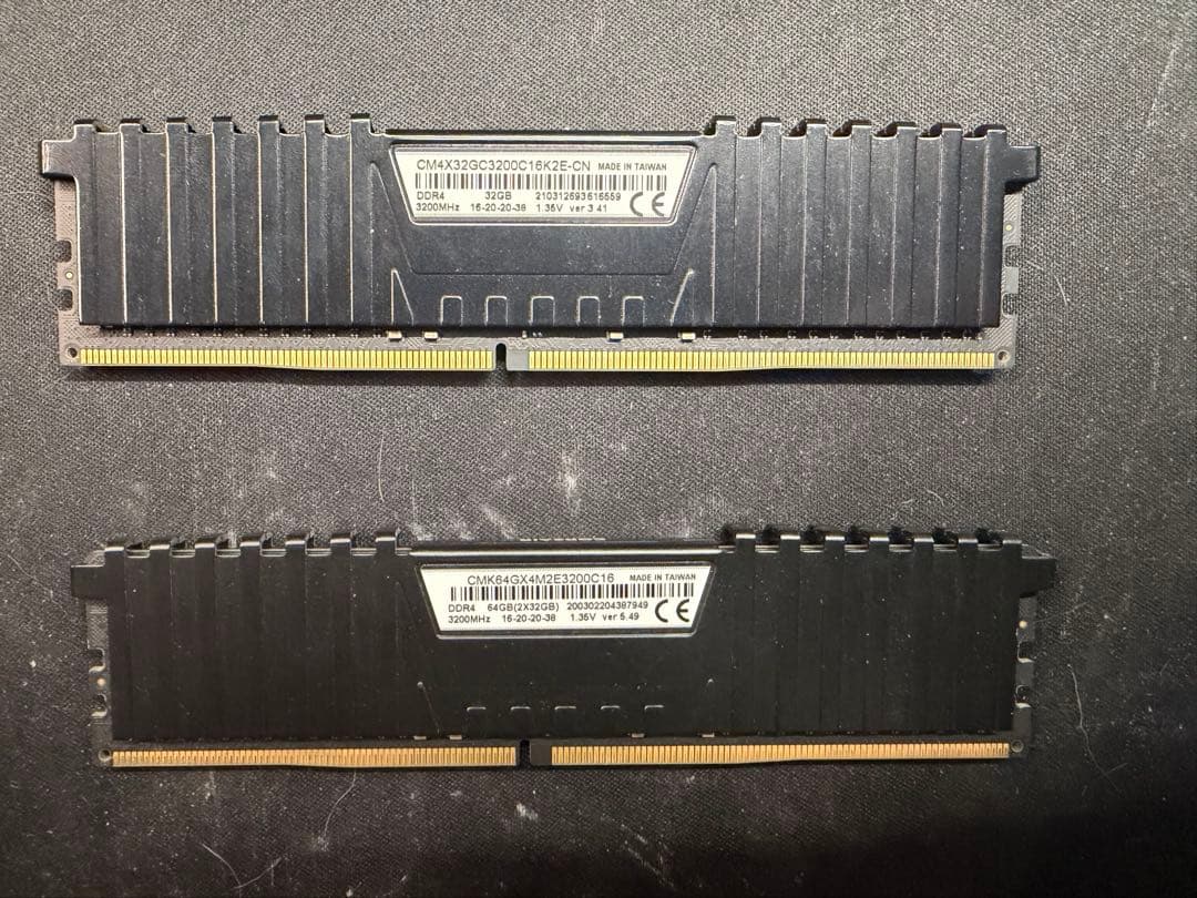 64GB Vengeance DDR4 DIMMメモリー「動作確認済」