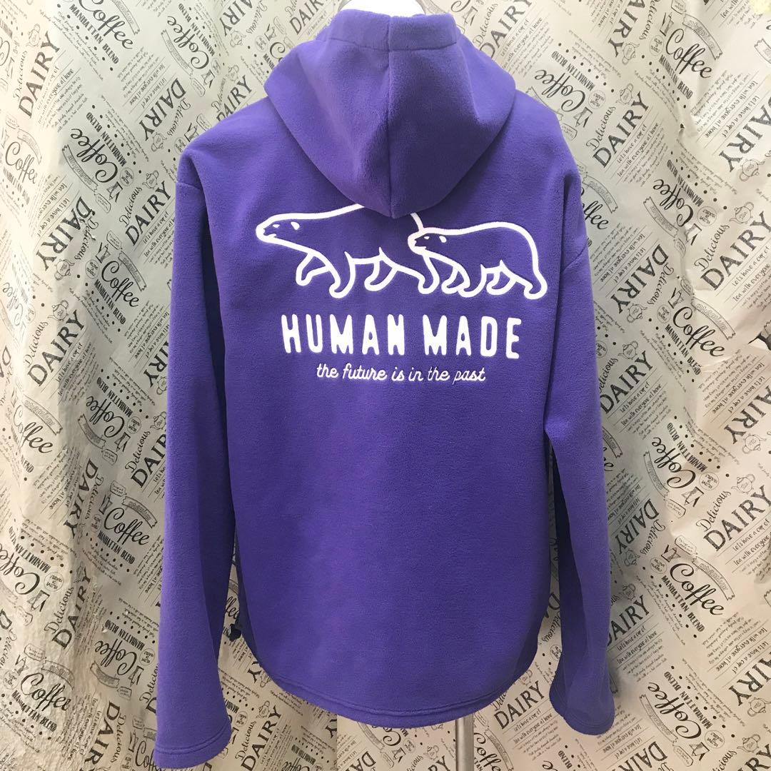 ヒューマンメイド フリース スウェット XL シロクマ フーディー S3176