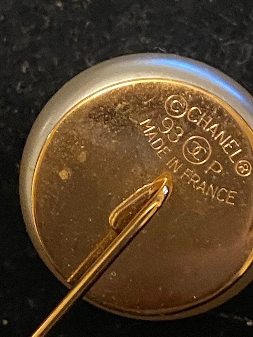 CHANEL パール調ピンブローチ　美品