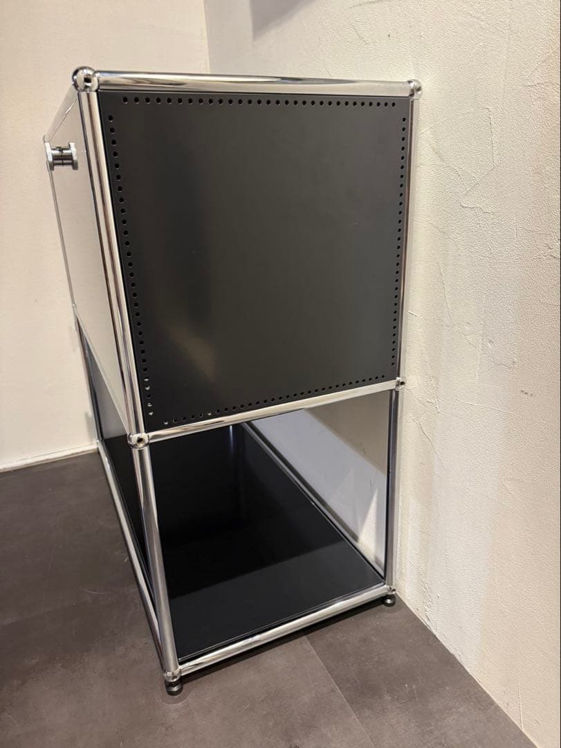 Y USMハラー ブラック １列2段 キャビネット 鍵付き 正規品