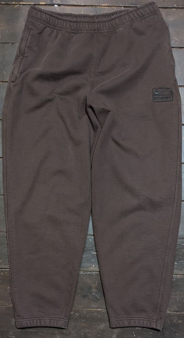STÜSSY & NIKE スウェット パンツ トレーナー 茶色 M