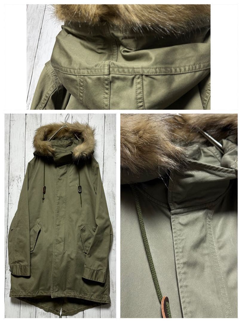 【FREDPERRY】モッズコート☆ユニオンジャック☆ライナーファー脱着可S〜M