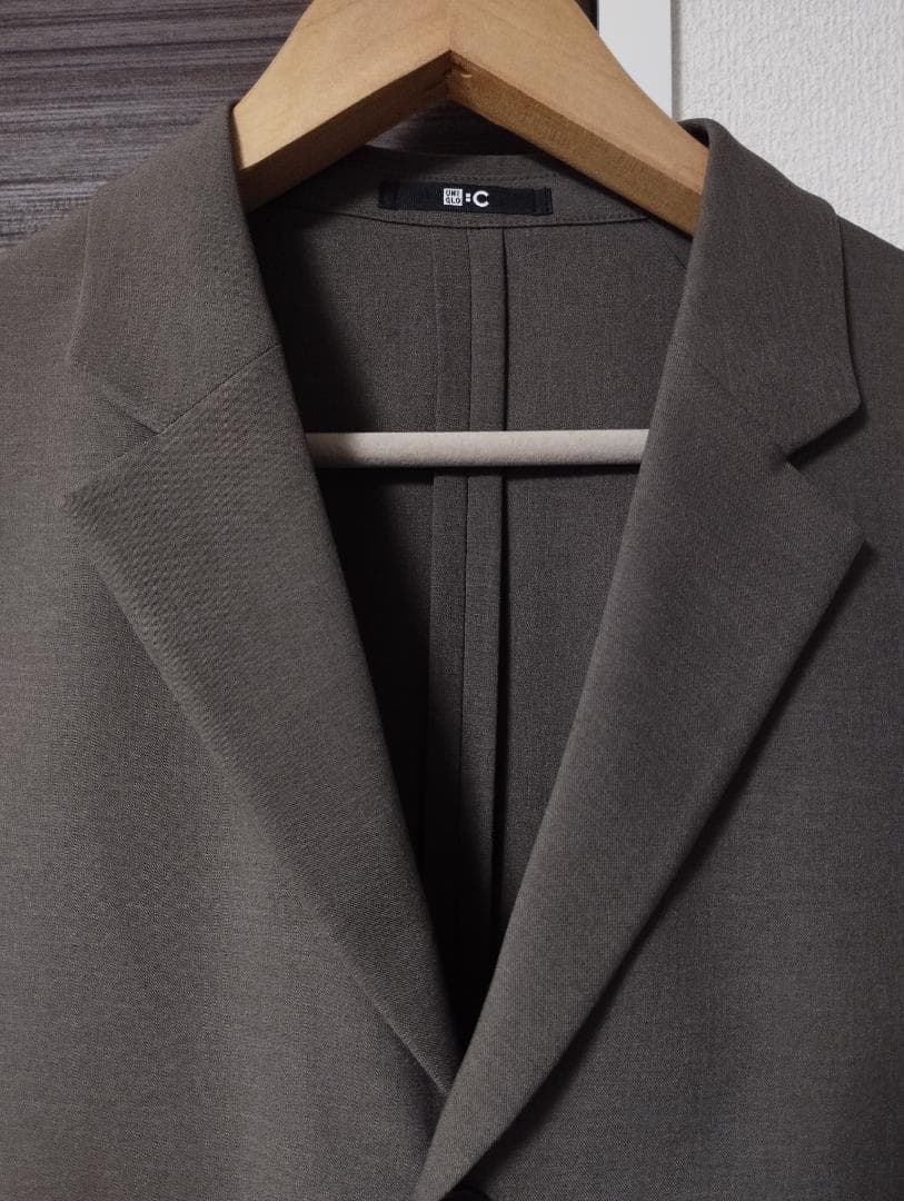 即購入可　ユニクロC　感動ジャケット　タックパンツ　セットアップ　ブラウン