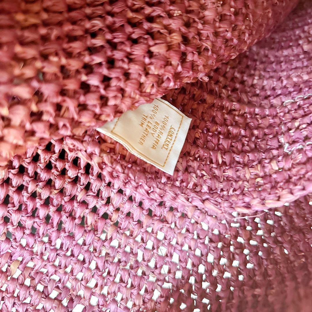 美品☆ヘレンカミンスキー CARILLO ラフィア ワンショルダーバッグ かご