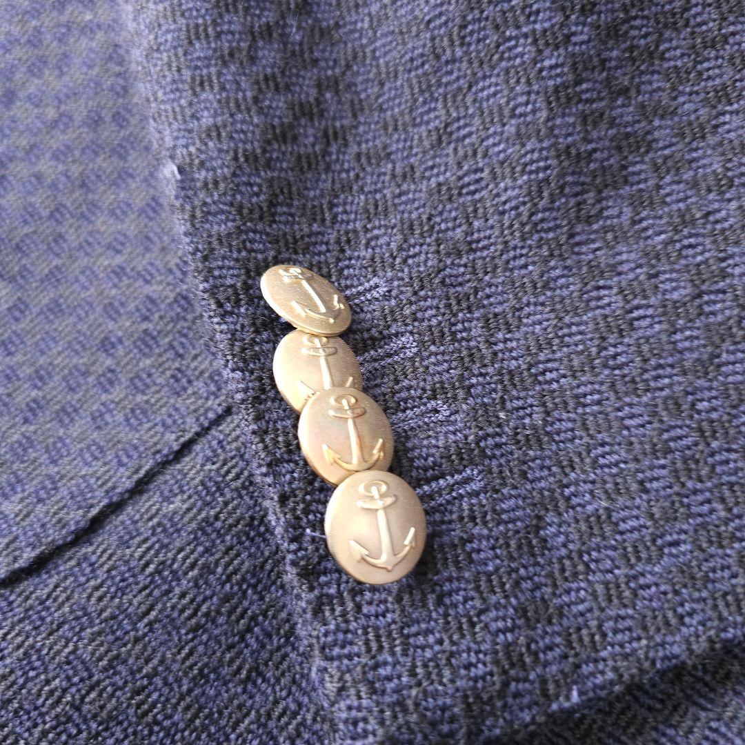 【トミーヒルフィガー】人気ロゴエンブレム 紺ブレザー ジャケットXL 金ボタン