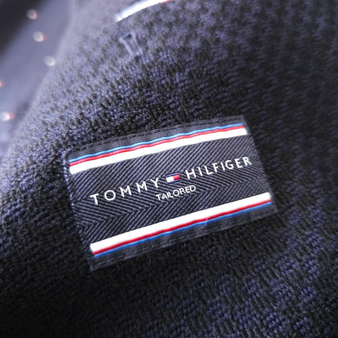 【トミーヒルフィガー】人気ロゴエンブレム 紺ブレザー ジャケットXL 金ボタン
