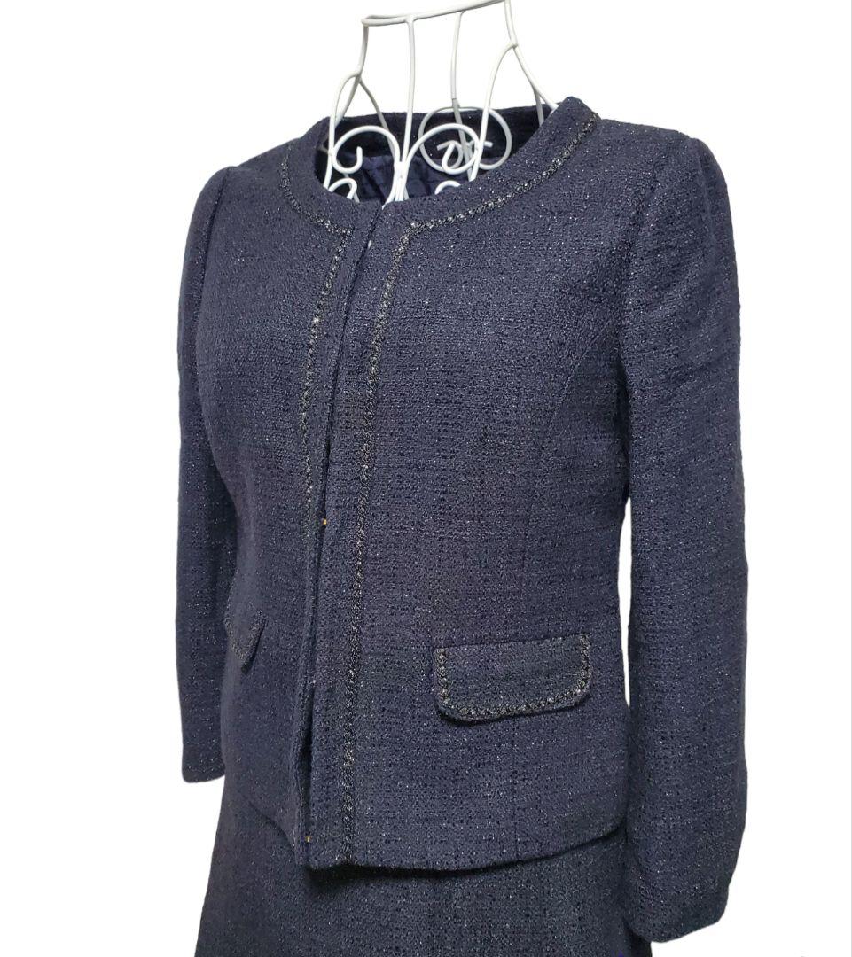 未使用　KUMIKYOKU　ラメ入り　スカートスーツ