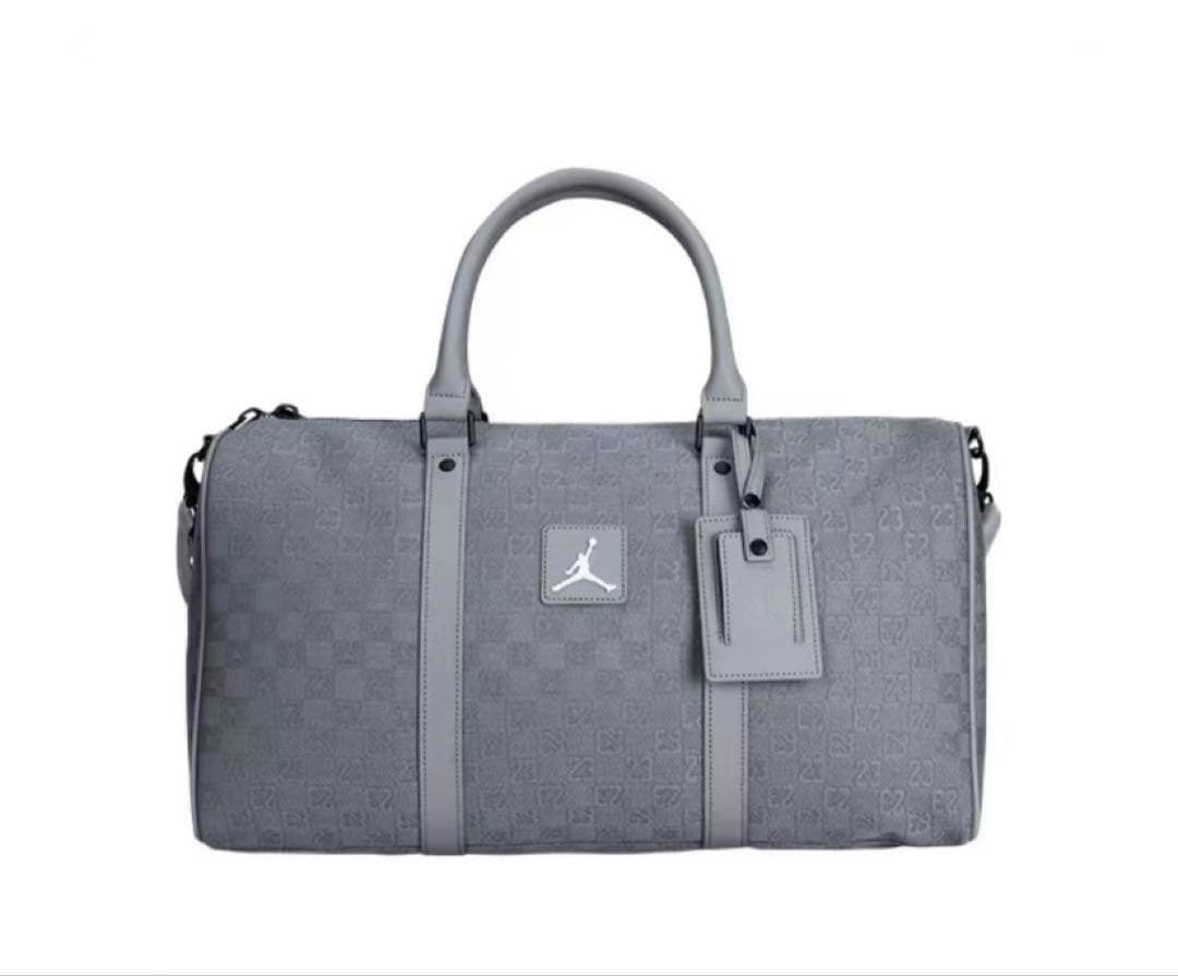 Jordan ボストンバッグ グレー チェック柄