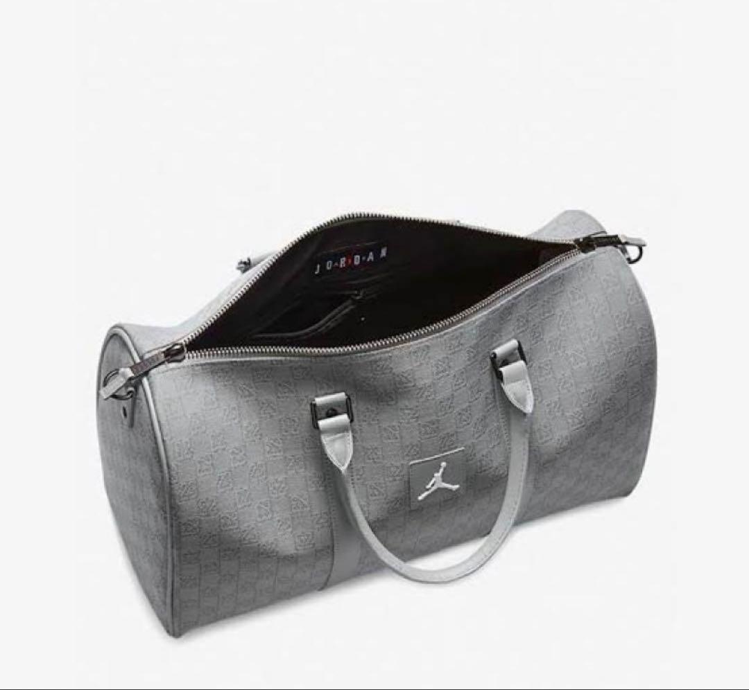 Jordan ボストンバッグ グレー チェック柄