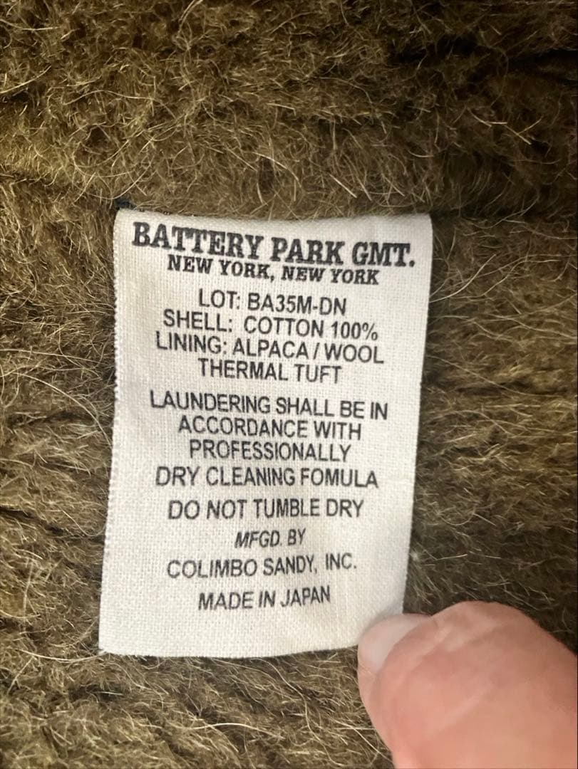 ジャケット・アウター COLIMBO OBSERVER PARKA PLANE DARK NAVY