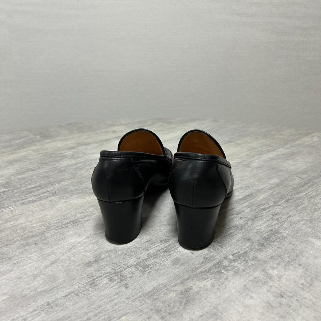 【Hermes】エルメス ローファー ゴールド金具 Hロゴ レザー 36 1/2