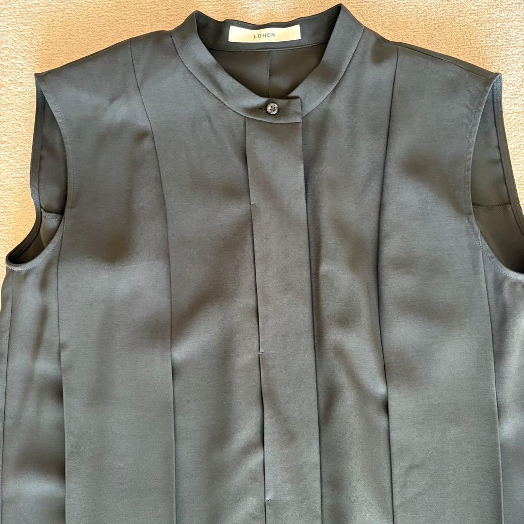 [新品未使用]LOHENローヘン　ワイドプリーツ２wayワンピース ブラック