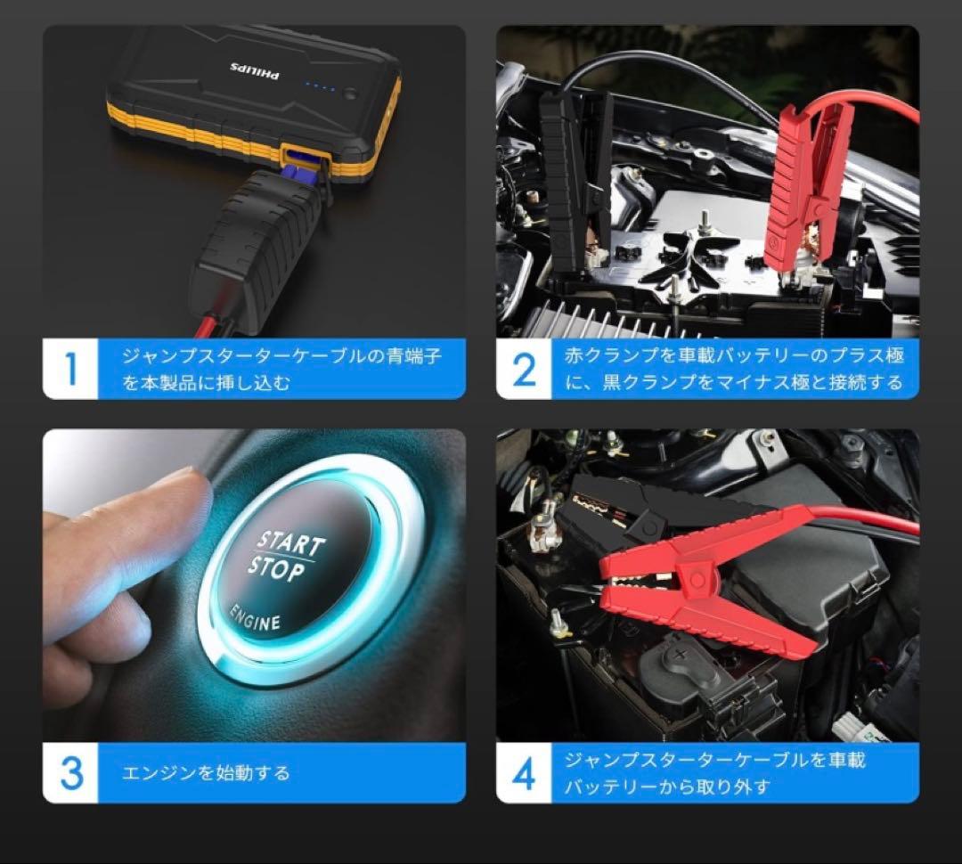 PHILIPS 車用ポータブルバッテリー　ジャンプスターター DLP8086