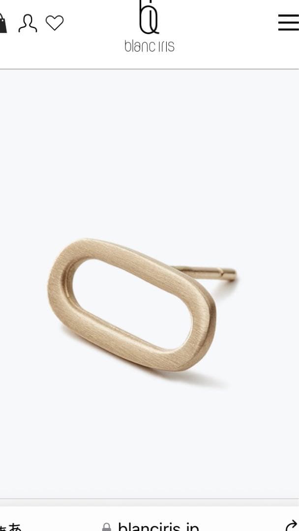 ブランイリスblanciris ピアス　片耳ピアス×2 k18