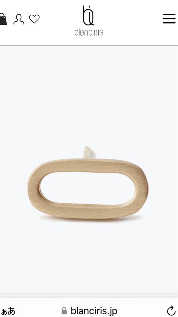 ブランイリスblanciris ピアス　片耳ピアス×2 k18