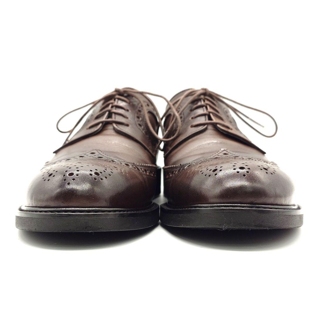 【美品】MIHARAYASUHIRO ロングウイングチップ レザーシューズ 26