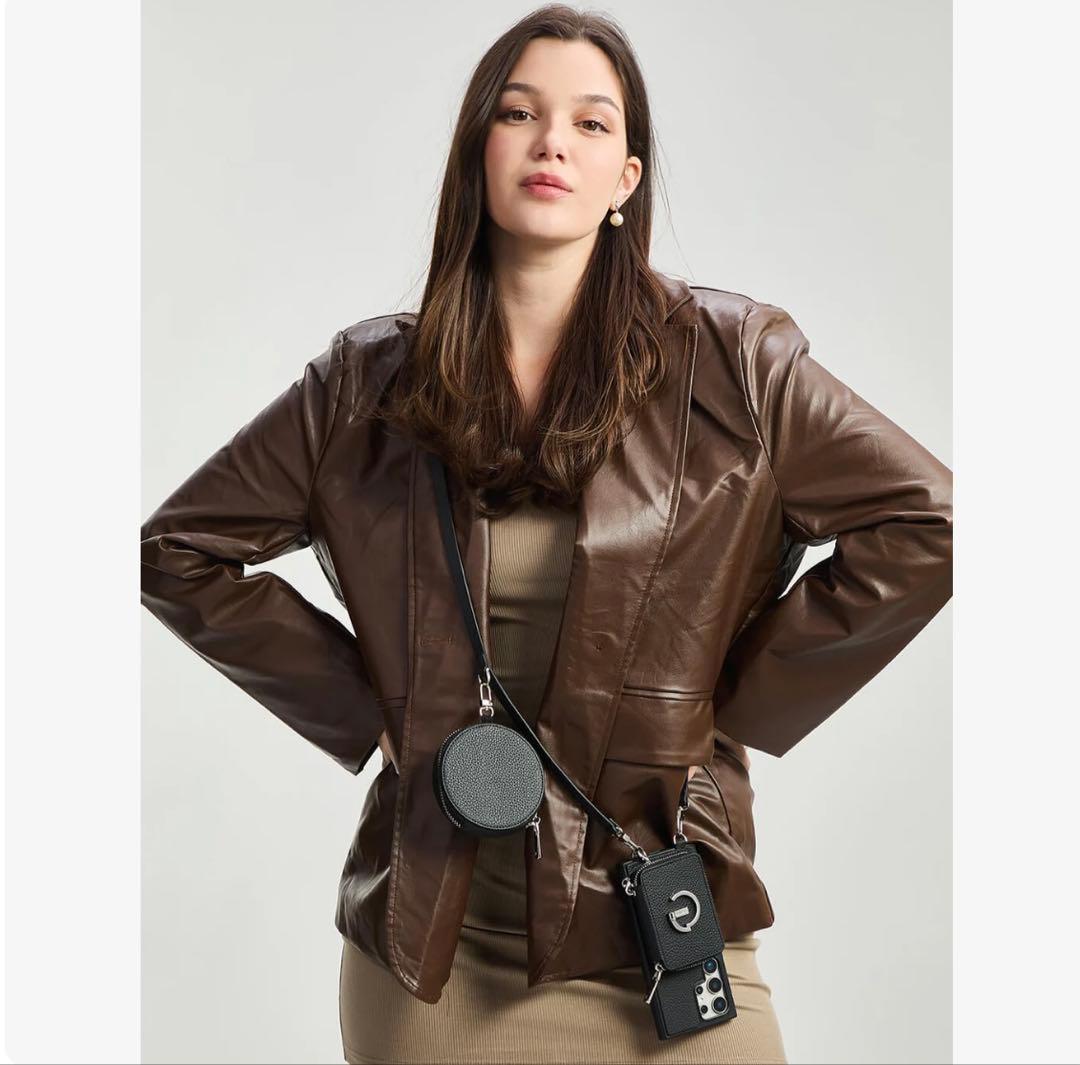 CUSTYPe iPhone 16 Pro MAXショルダーケース、ポーチ付き