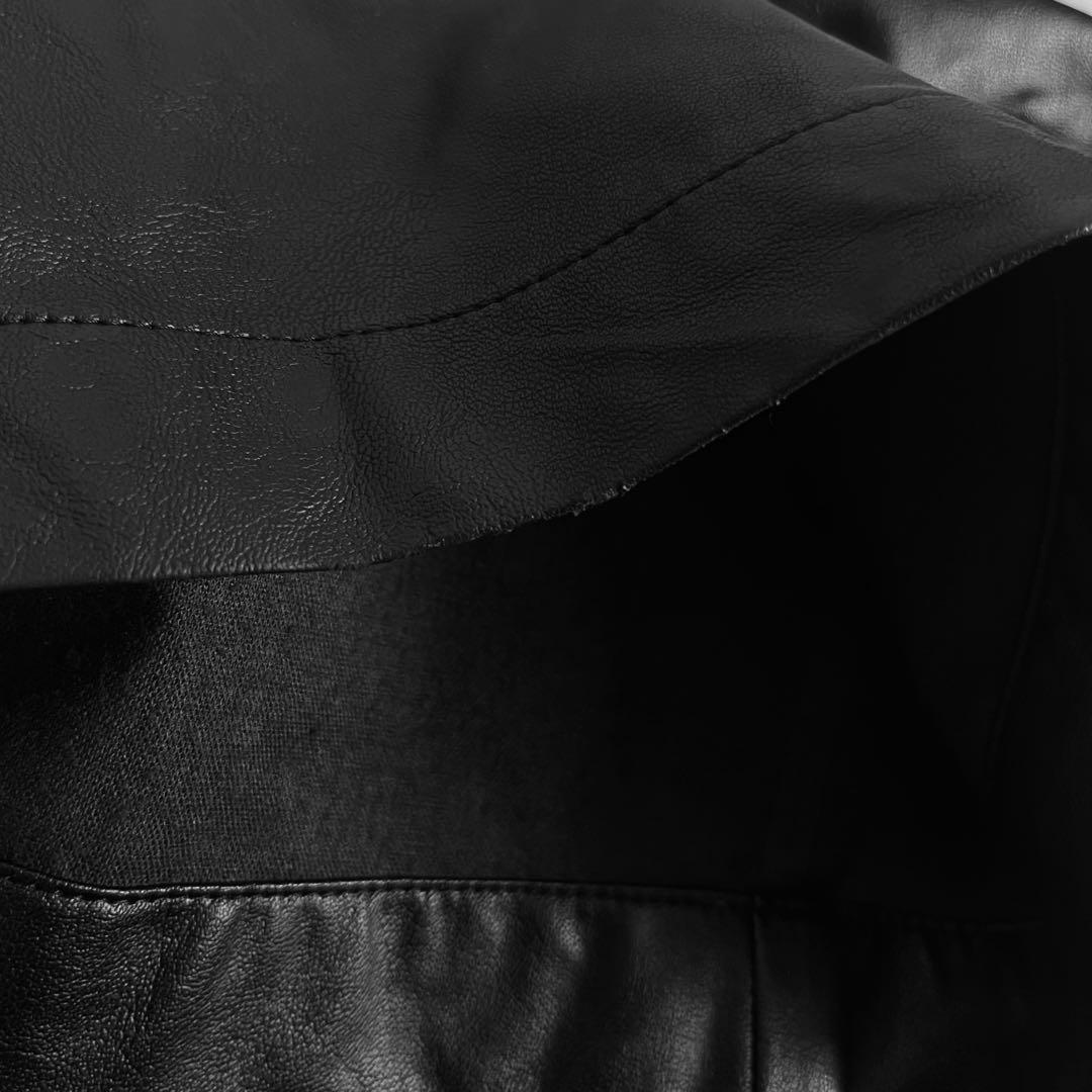 パンツ VEIN / SYNTHETIC LEATHER 1TUCK TROUSERS