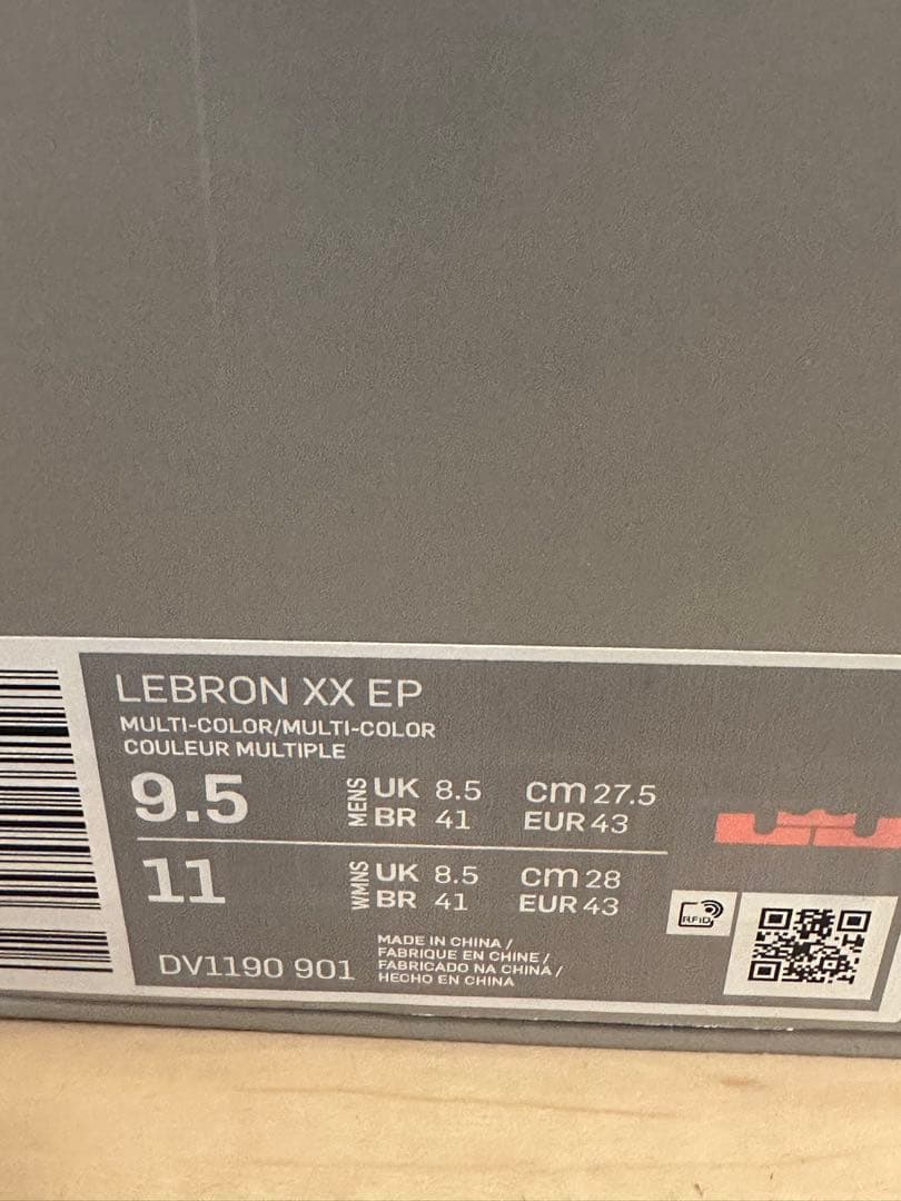 LEBRON XX EP レブロン20 新品未使用　NIKE バッシュ　ナイキ