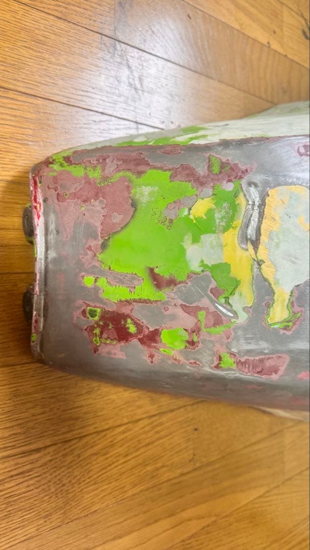 バイク用燃料タンク シルバー/グリーン