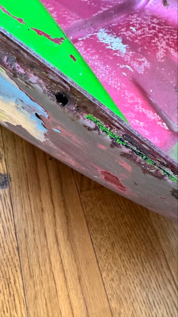 バイク用燃料タンク シルバー/グリーン