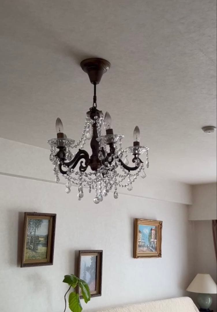 スワロフスキー 5灯アンティークボディシャンデリア
