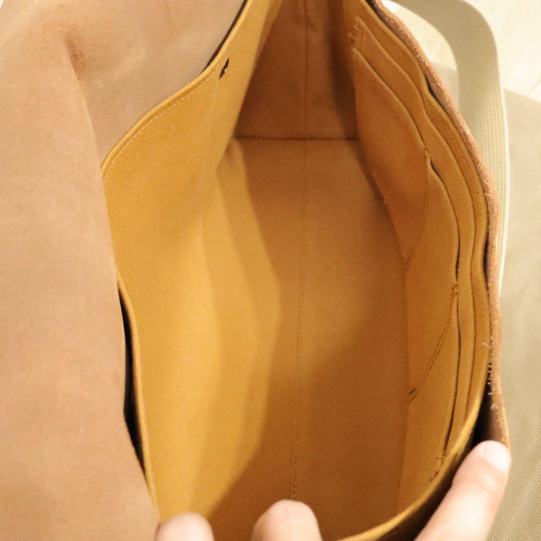 uni&co メッセンジャーバッグ ダークブラウン系 使用少