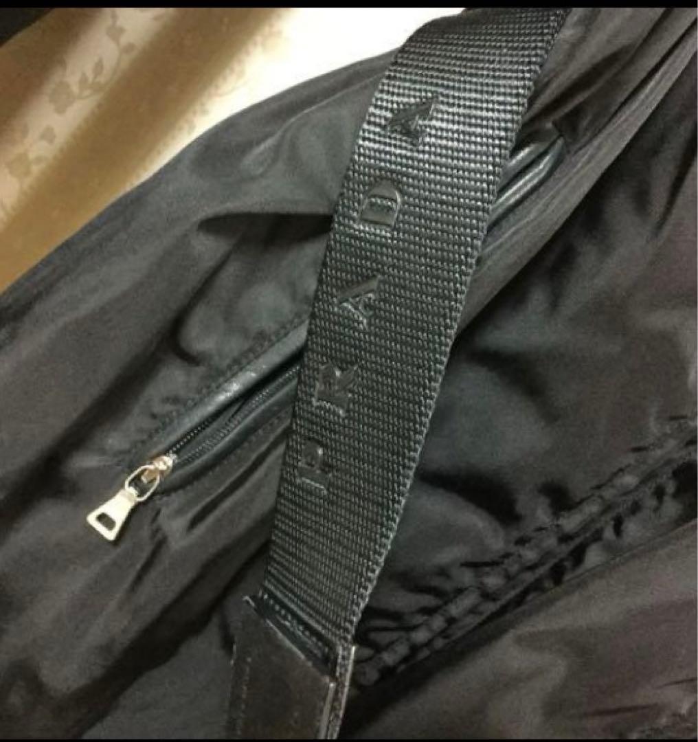 PRADA レザー&ナイロン ライダース ハーフジャケット 黒 40