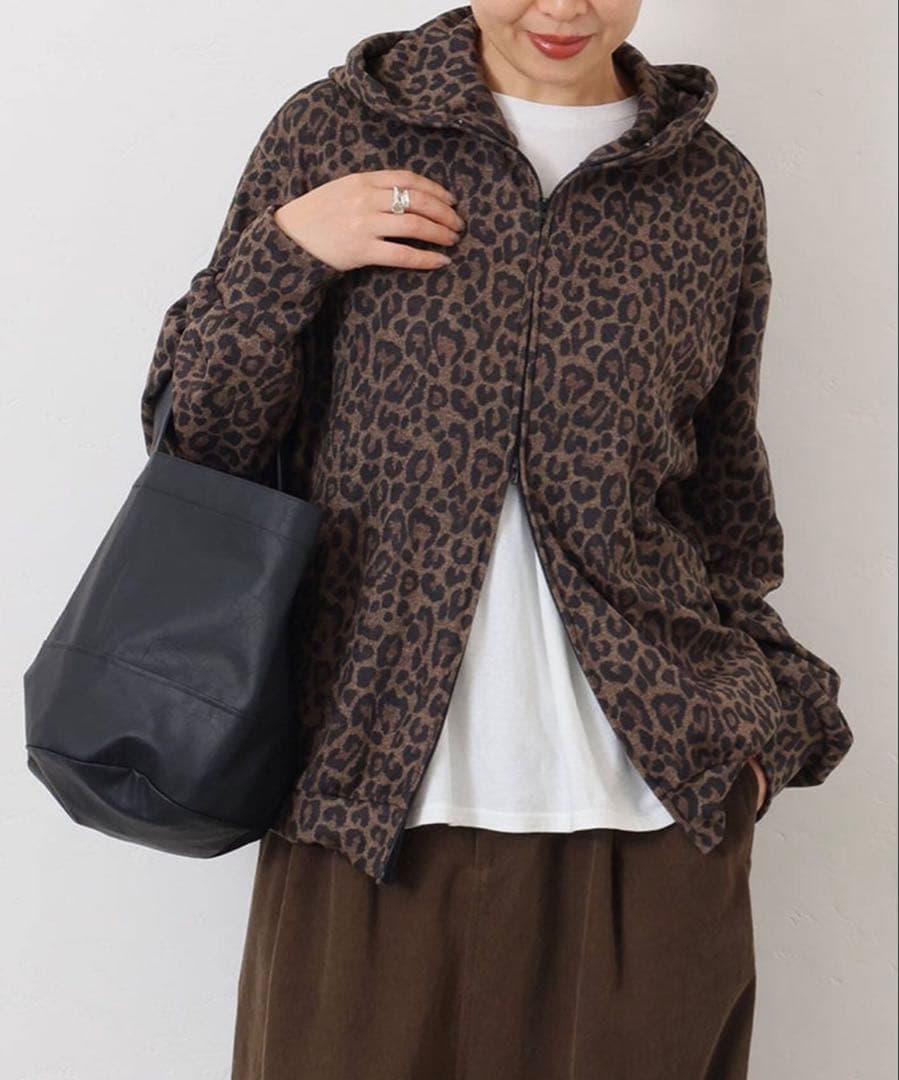 ジャーナルスタンダードラックス⭐︎レオパードフーディ ブラウン　新品