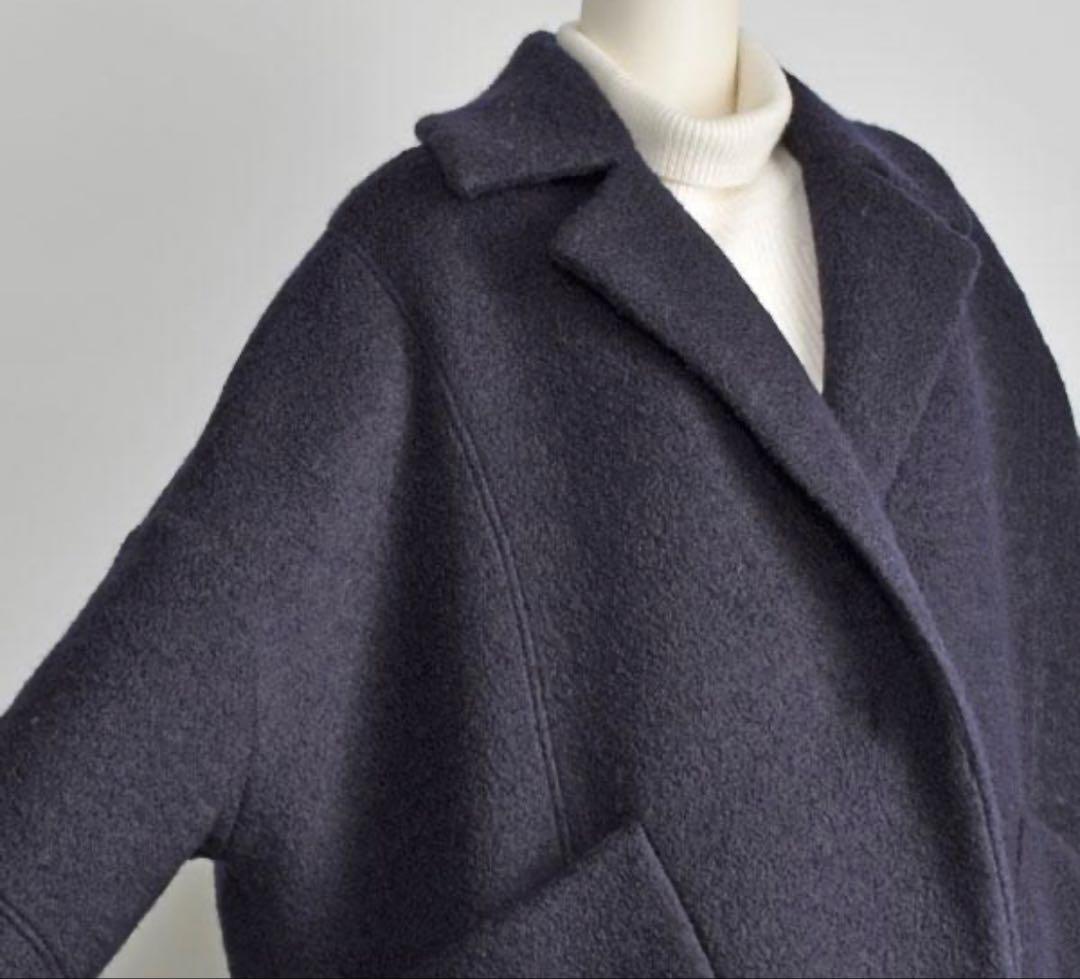 PASSIONE パシオーネ　コクーンシルエットウール混チェスターコート