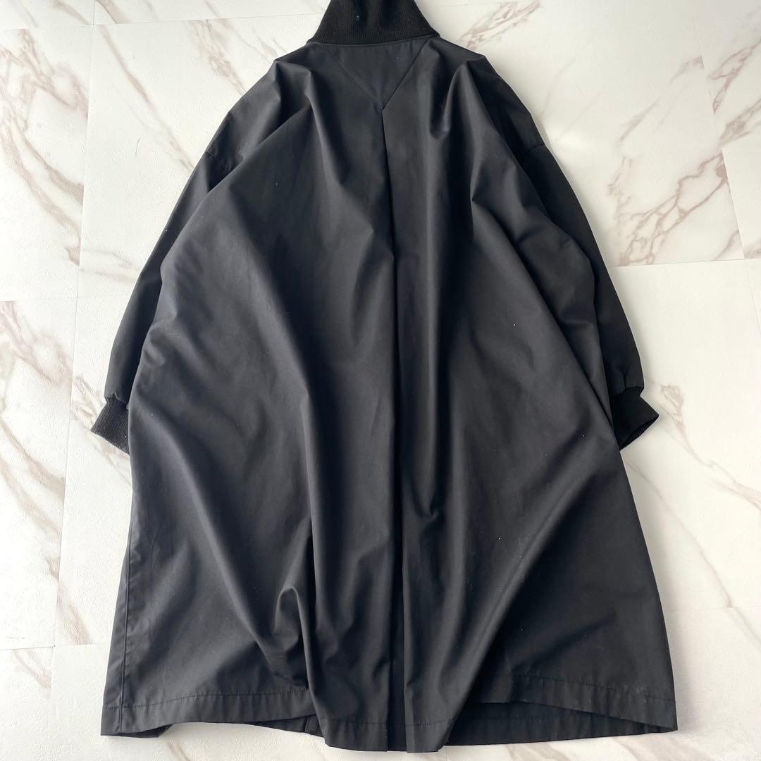 入手困難✨ イッセイミヤケデザインスタジオ ロングコート 銀ロゴ 黒色 80s