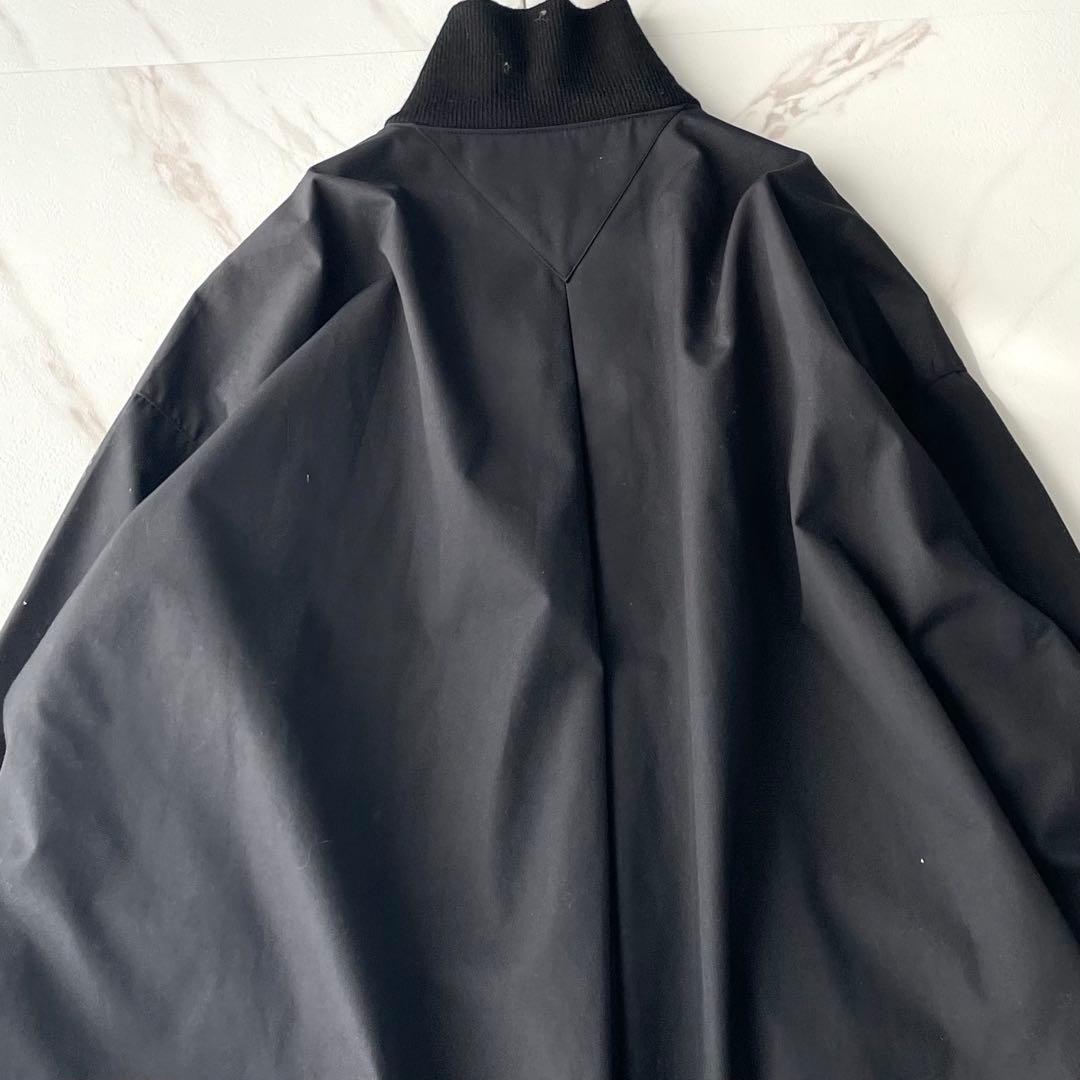 入手困難✨ イッセイミヤケデザインスタジオ ロングコート 銀ロゴ 黒色 80s