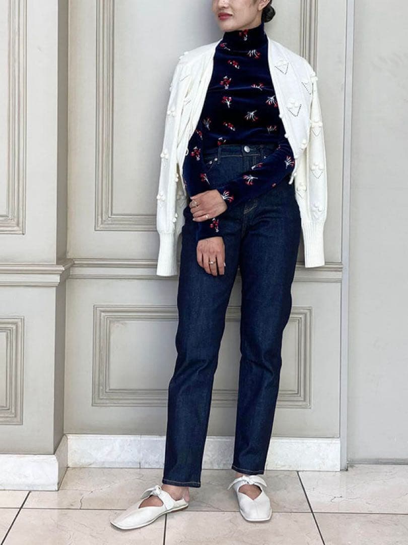 【限定カラー】Mame Kurogouchi ベロア トップス カットソー 長袖