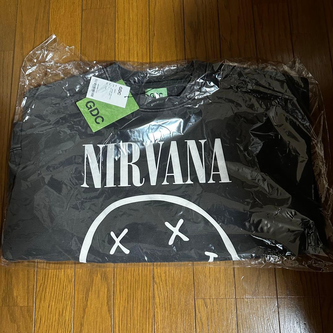 キムタク着 NIRVANA×GDC Collabo Crew Sweat L