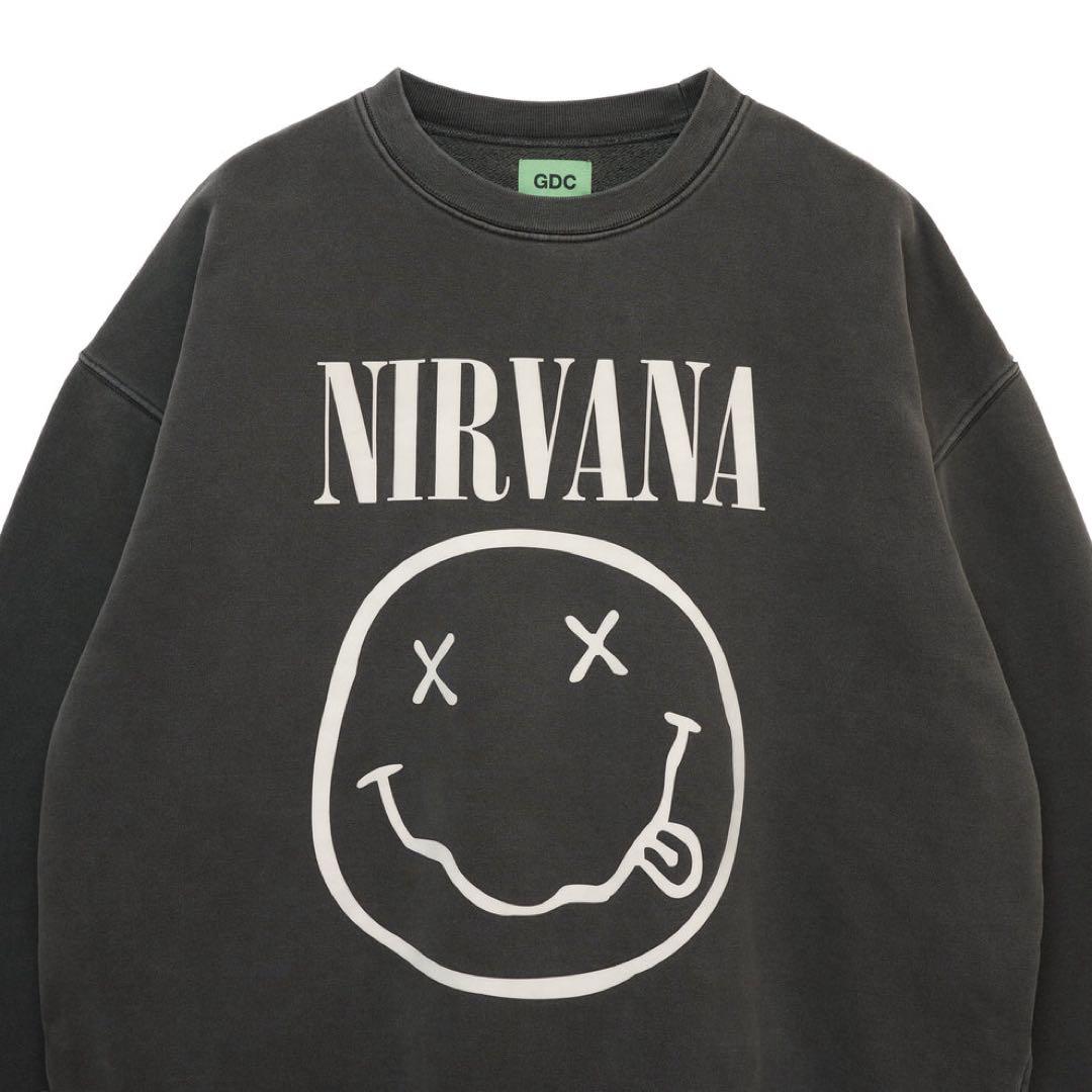 キムタク着 NIRVANA×GDC Collabo Crew Sweat L