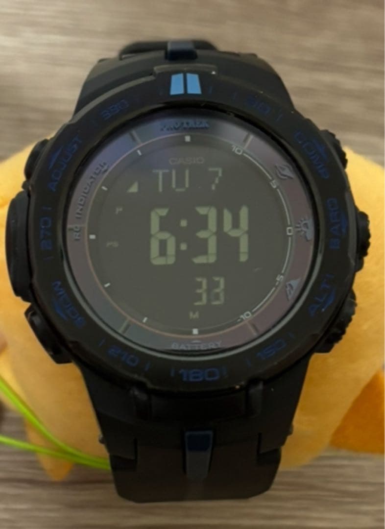 カツオ 　CASIO 電波ソーラーPROTREK プロトレック 3444