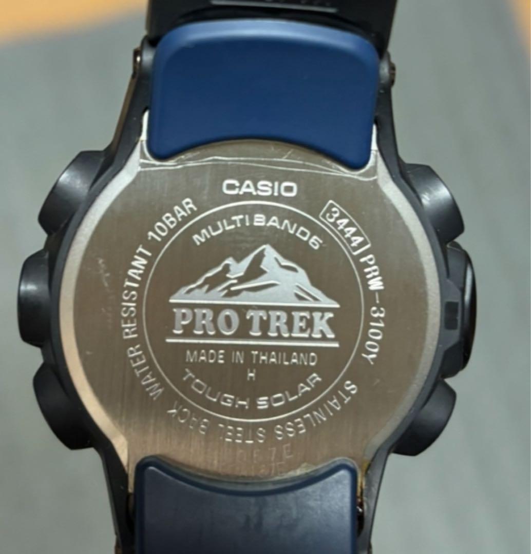 カツオ 　CASIO 電波ソーラーPROTREK プロトレック 3444