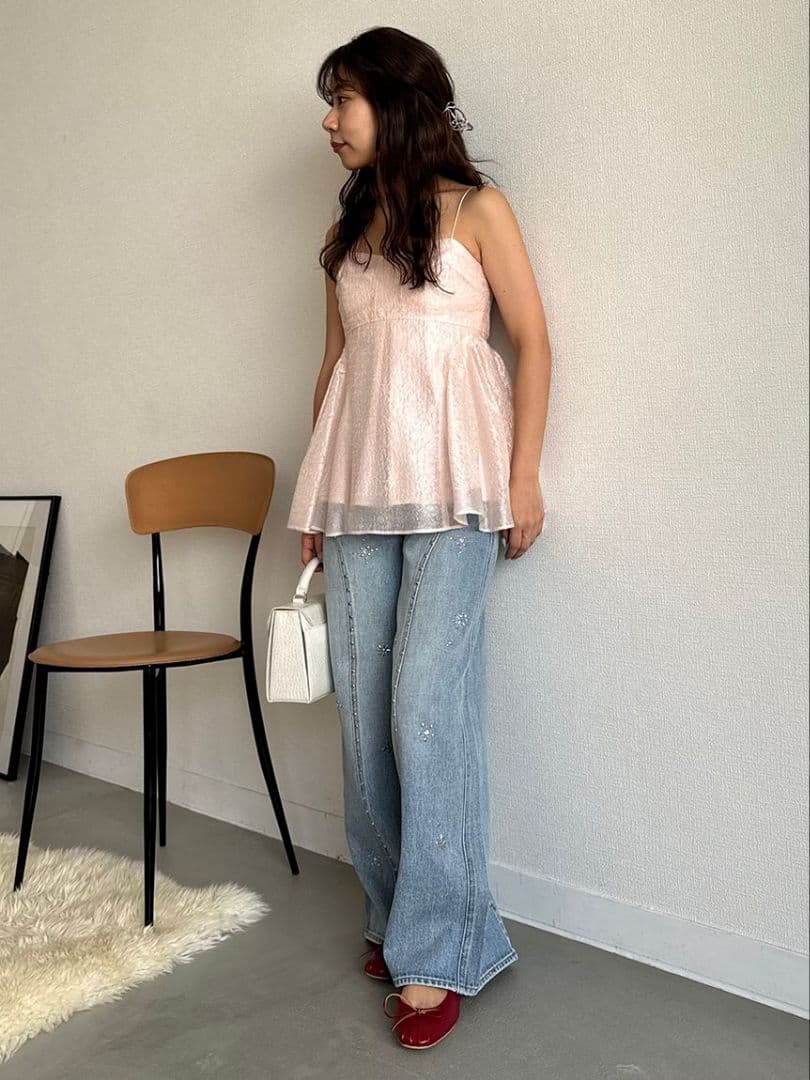 リリーブラウン☆ブラック パフスリーブ チュニック 半袖