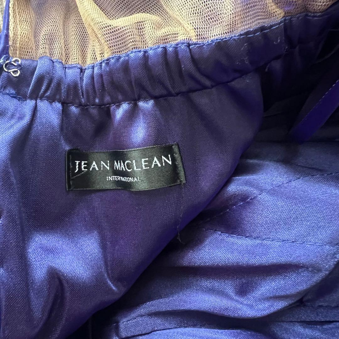 JEAN MACLEAN シフォン　ハイネック　タイト　ひざ丈　ミディアムドレス