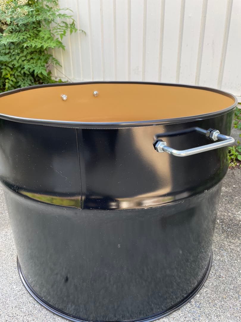 まるこ☆ドラム缶 プランター 半切り 持ち手付き