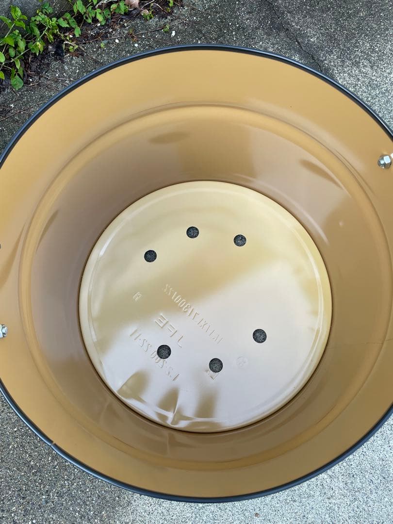 まるこ☆ドラム缶 プランター 半切り 持ち手付き