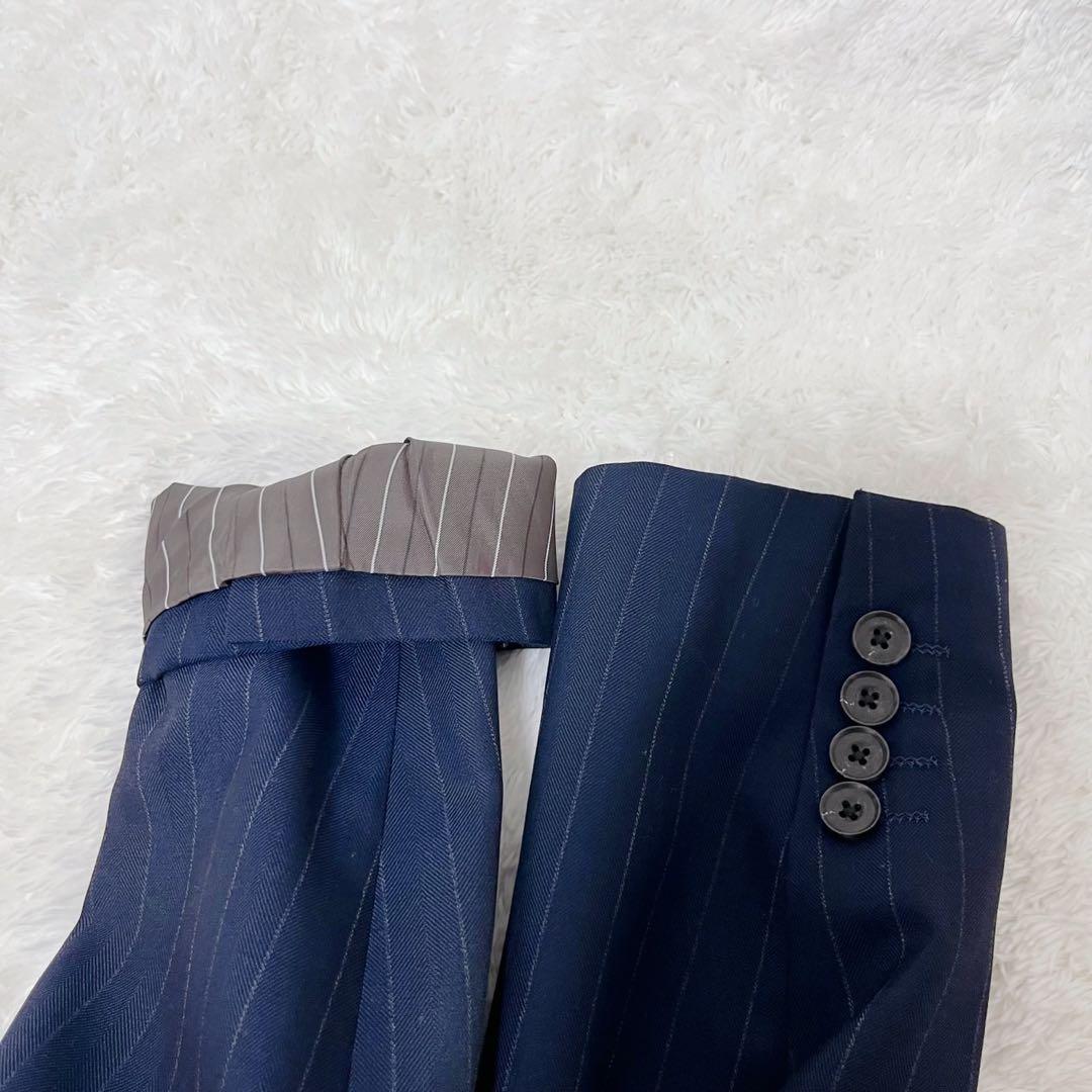 美品 P.S.FA 3ピース セットアップ ネイビー ストライプ