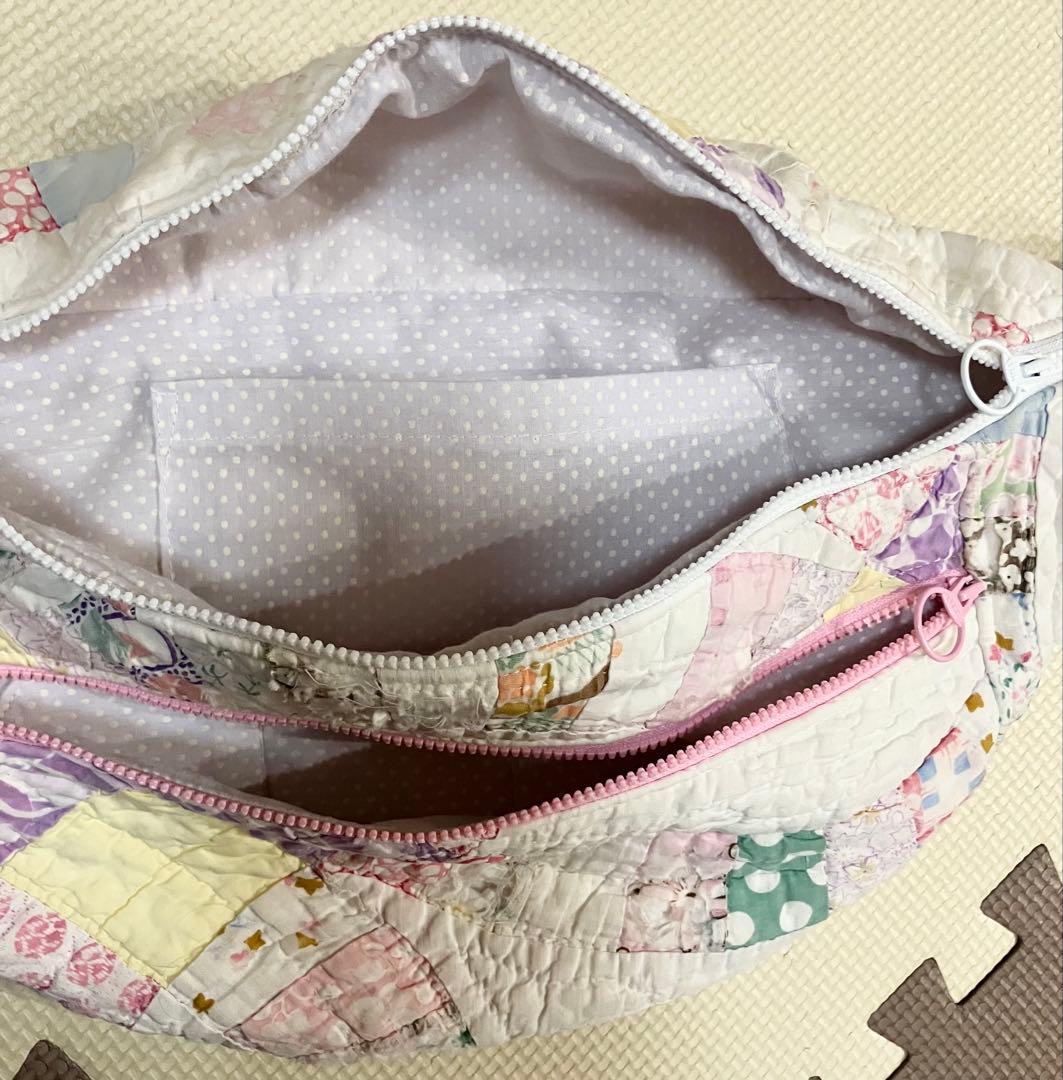 Mii様売約済 アンティークキルト キルティング ウエストバッグ パッチワーク