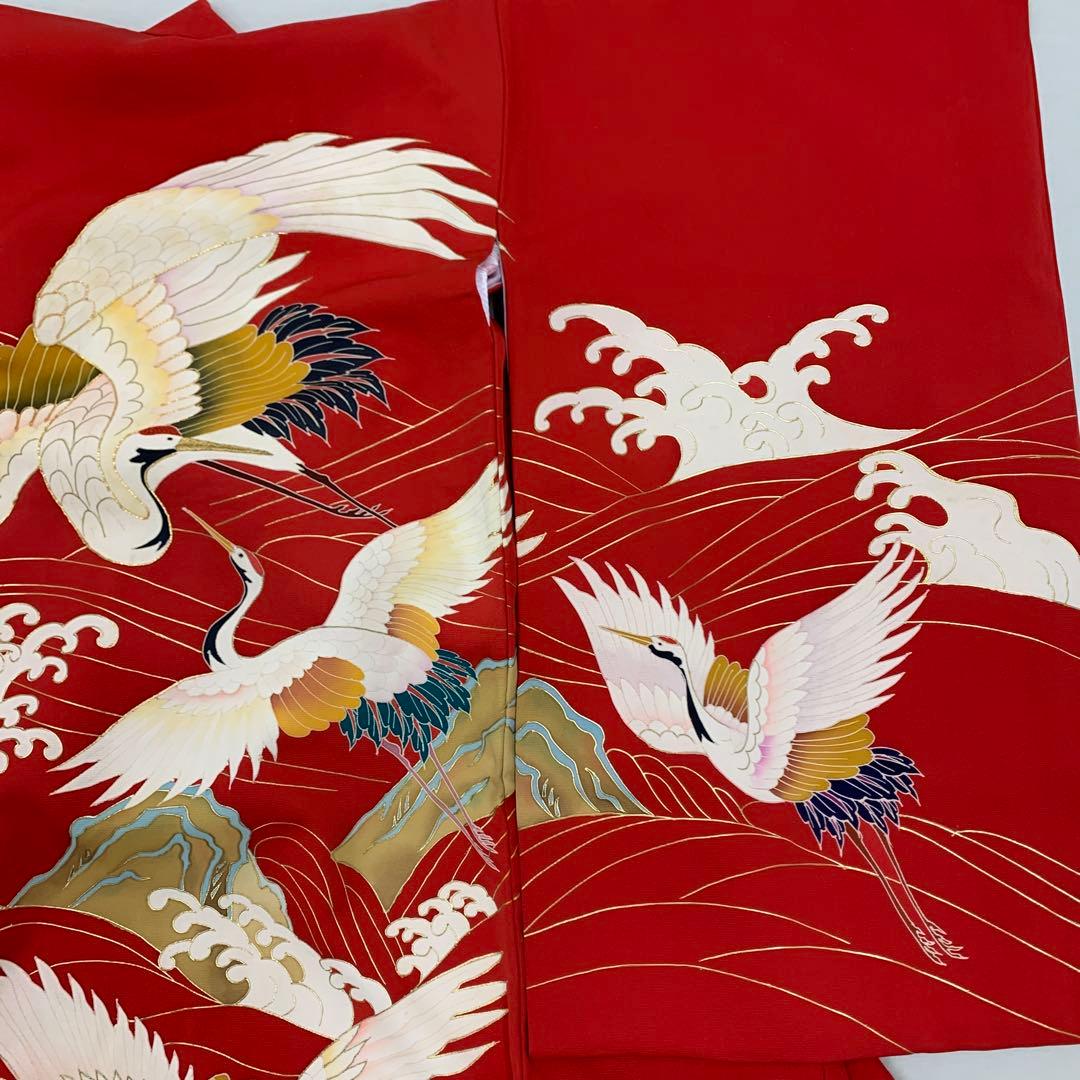 KOTE2　新品　最高級正絹産着京友禅手描き美術、特撰多色金刺繍入り、