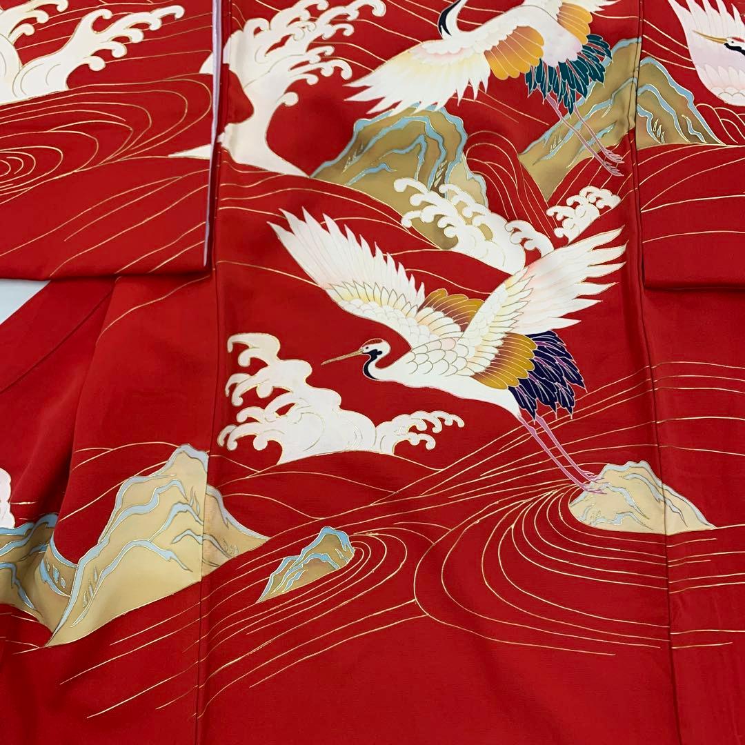 KOTE2　新品　最高級正絹産着京友禅手描き美術、特撰多色金刺繍入り、