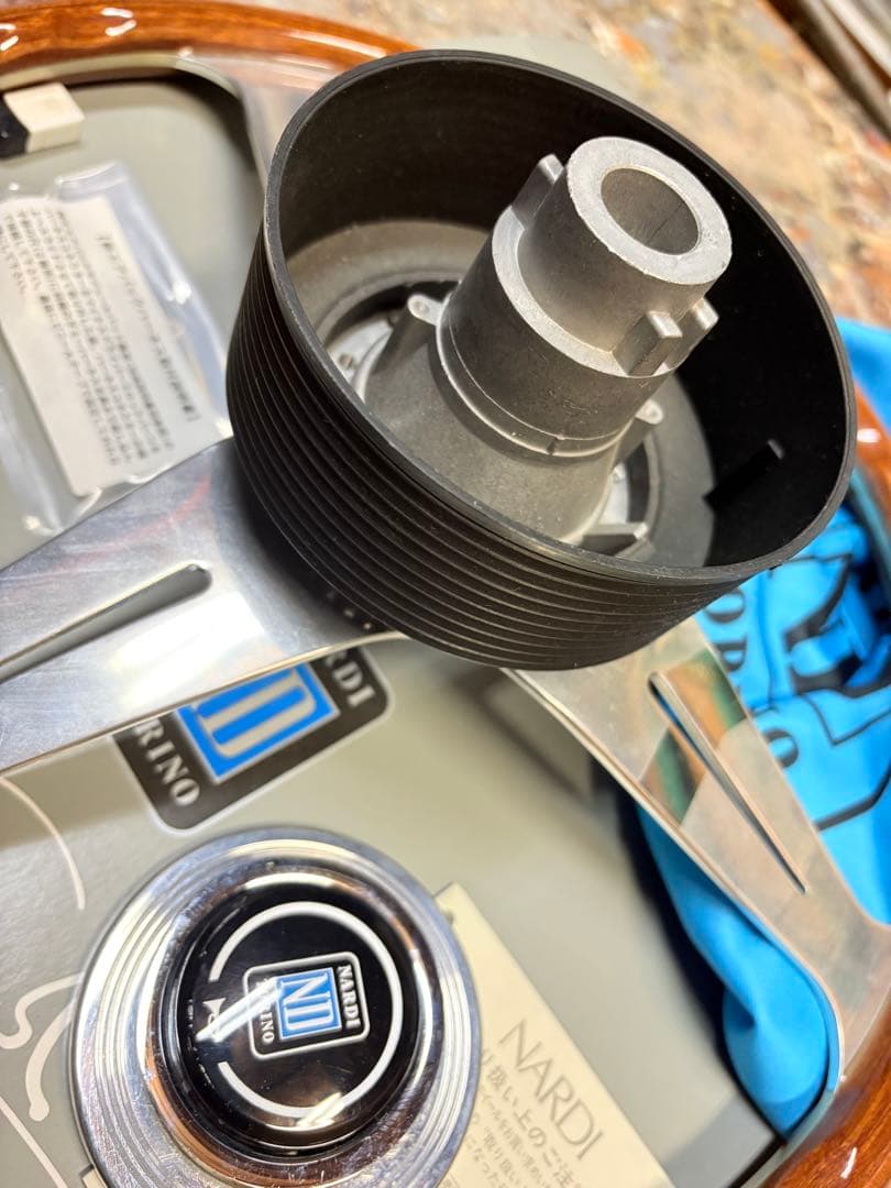 NARDI ウッド ステアリング　ポリッシュスポーク38ミリ