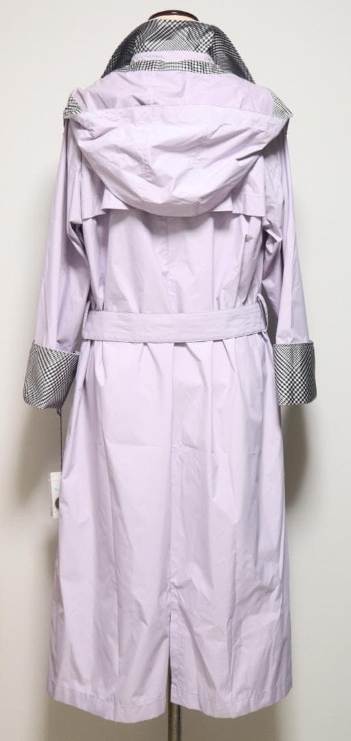 新品【アクアスキュータム】レインコート フード脱着可 M-L きれいなラベンダー