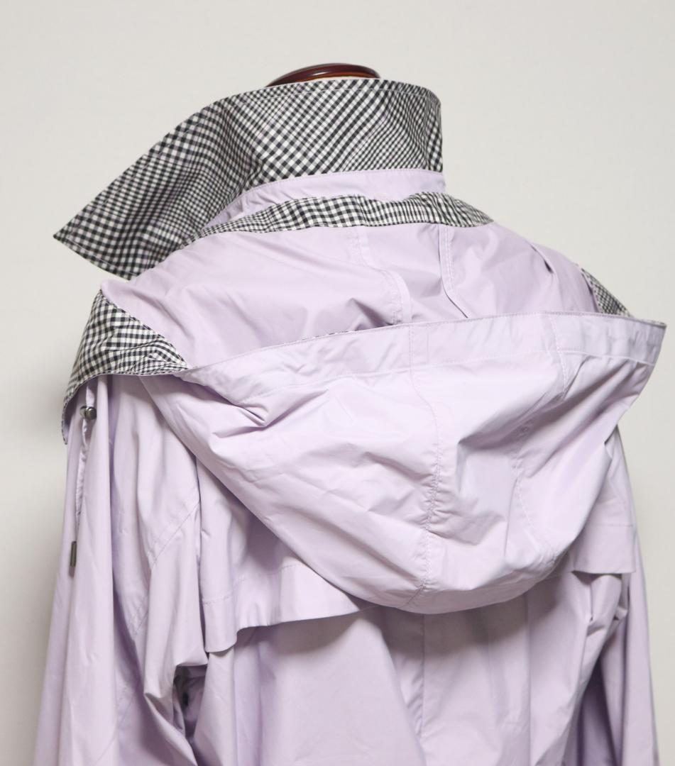 新品【アクアスキュータム】レインコート フード脱着可 M-L きれいなラベンダー