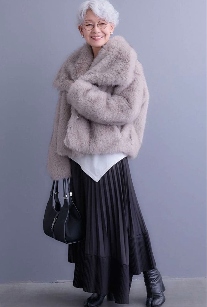 AIJAN オーバーカラーファーコート