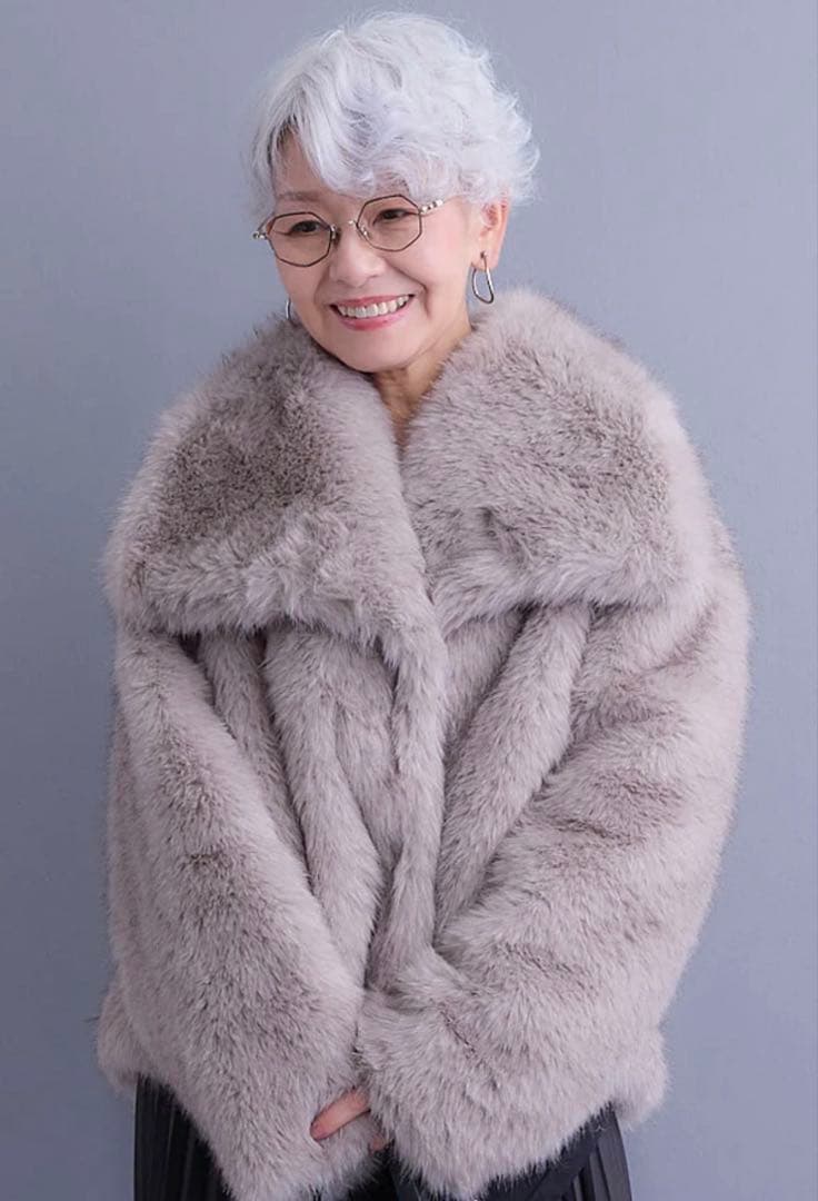 AIJAN オーバーカラーファーコート